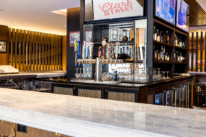 Close up shot of bar taps